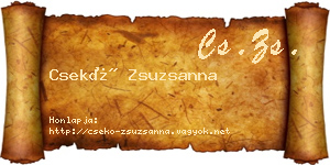 Csekő Zsuzsanna névjegykártya